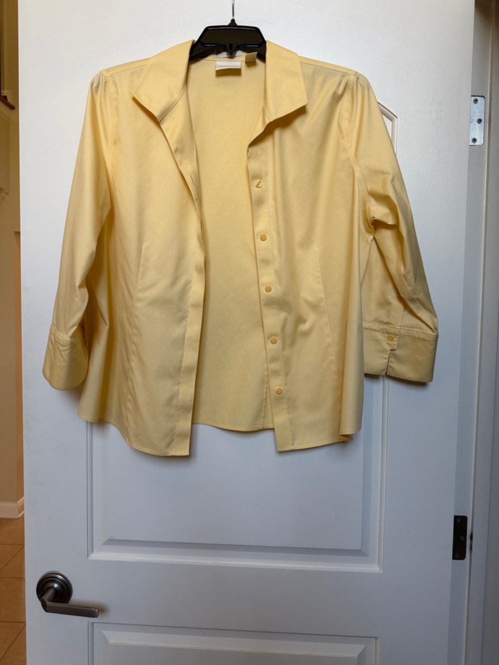Chico's Soft Yellow Button-Up Top